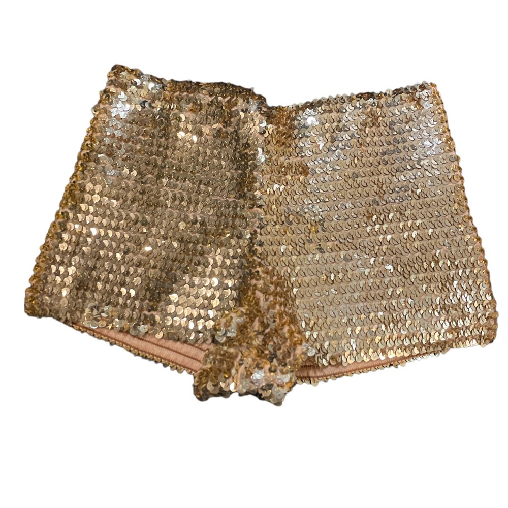 Cute stretch gold glitter shorts